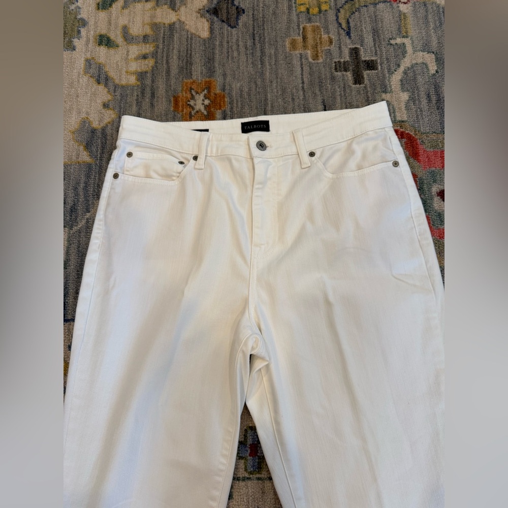 Talbots Modern Ankle White Jeans Women’s size 10 cropped - Picture 3 of 6
